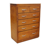 NOOTURE / NARRABEEN 6 DRAWER TOP SPLIT TALLBOY (NTR3451) - 1150(H) X 850(W) - BALTIC (#215) (PICTURED) , WALNUT (#219) OR GREYWASH (#501)