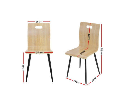HENDEREY (SET OF 4) BENTWOOD DINING  CHAIR - NATURAL
