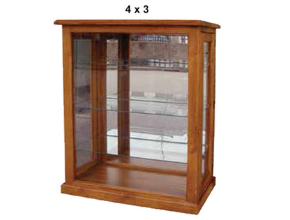 NACHT (AUSSIE MADE) SOLID TIMBER DISPLAY CABINET WITH DOOR (LHS & RHS FACING) COLLECTION - ASSORTED STAINED COLOURS - STARTING FROM $899