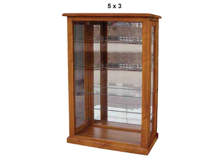 NACHT (AUSSIE MADE) SOLID TIMBER DISPLAY CABINET WITH DOOR (LHS & RHS FACING) COLLECTION - ASSORTED STAINED COLOURS - STARTING FROM $899