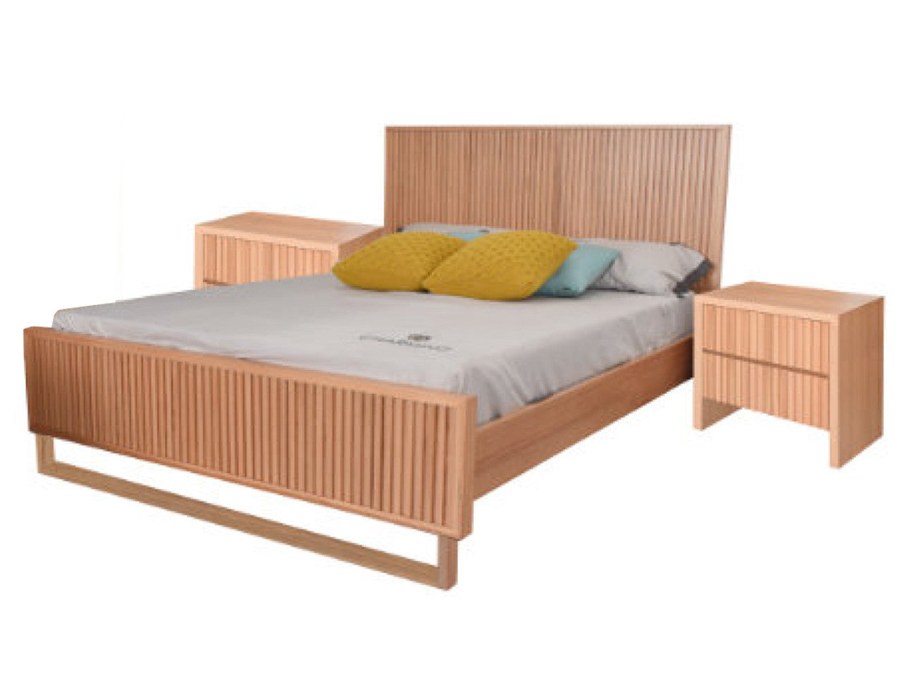 QUEEN KILDARE BED WITH END DRAWERS - MESSMATE