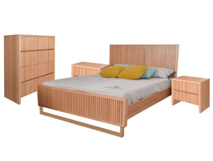 KILDARE KING 4 PIECE (TALLBOY) BEDROOM SUITE - MESSMATE