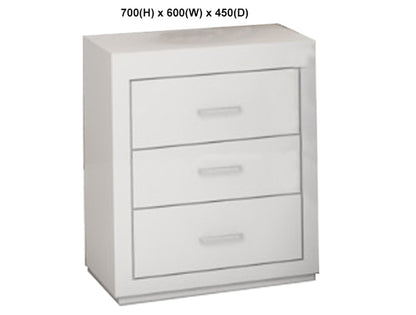 NARRABEEN (AUSSIE MADE) 3 DRAWER BEDSIDE TABLE COLLECTION - ASSORTED PAINTED COLOURS - STARTING FROM $399
