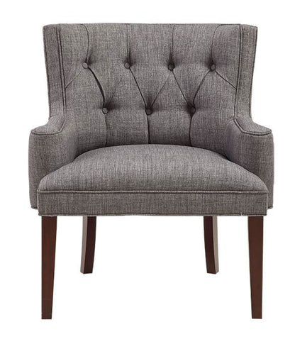 NEW ZEALAND ACCENT CHAIR - CHARCOAL / WALNUT
