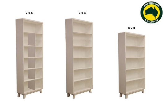 NEWPORT (AUSSIE MADE) HIGHLINE BOOKCASE COLLECTION - ASSORTED PAINTED COLOURS - STARTING FROM $799
