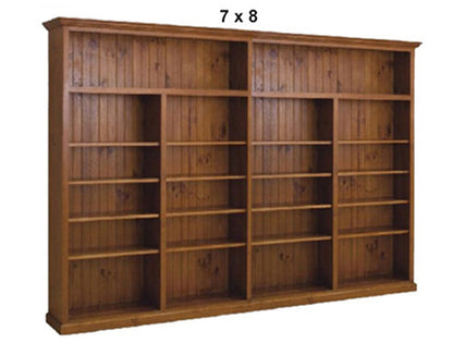 NOLAN (AUSSIE MADE) HIGHLINE BOOKCASE COLLECTION - 3 SECTIONS - ASSORTED STAINED COLOURS - STARTING FROM $1499