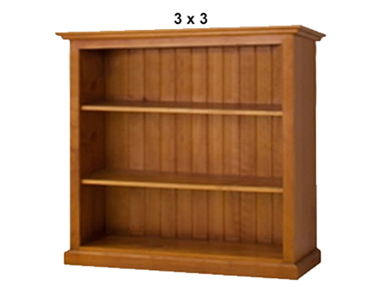 NOLAN (AUSSIE MADE) LOWLINE BOOKCASE 40mm TRIMM COLLECTION - ASSORTED STAINED COLOURS - STARTING FROM $399