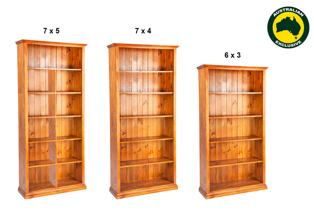 NOOSA (AUSSIE MADE) HIGHLINE STANDARD BOOKCASE COLLECTION - ASSORTED COLOURS - STARTING FROM $599