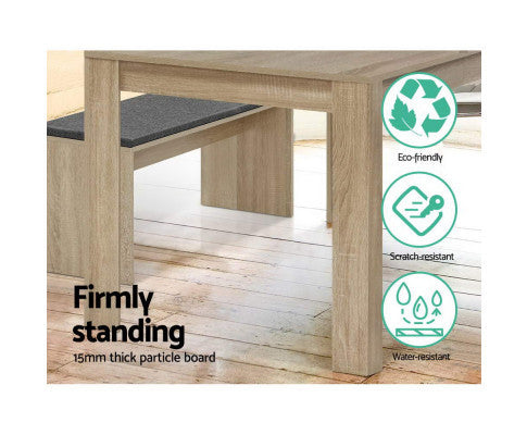 JEANS WOODEN DINING TABLE - 1200(W) x 700(D) - OAK