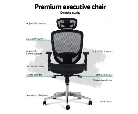 AUDEN EXECUTIVE OFFICE COMPUTER CHAIR - BLACK