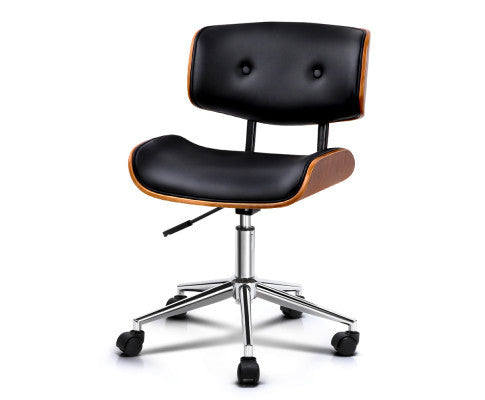 AILLANA BENTWOOD EXECUTIVE OFFICE CHAIR - BLACK & WOOD