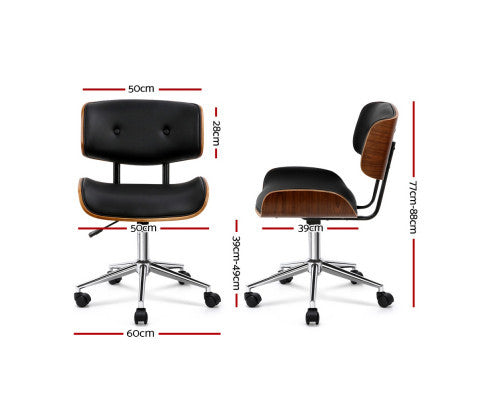 AILLANA BENTWOOD EXECUTIVE OFFICE CHAIR - BLACK & WOOD
