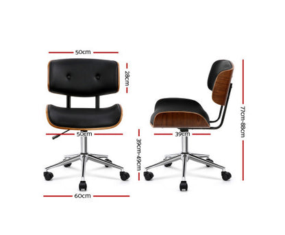 AILLANA BENTWOOD EXECUTIVE OFFICE CHAIR - BLACK & WOOD