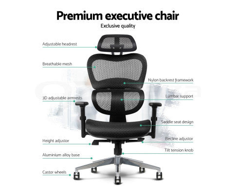 CALLEUM EXECUTIVE OFFICE COMPUTER CHAIR - BLACK