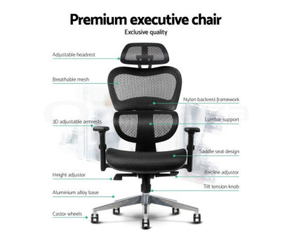 CALLEUM EXECUTIVE OFFICE COMPUTER CHAIR - BLACK