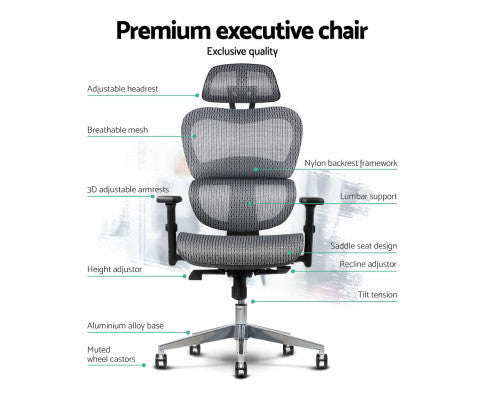 CALLEUM EXECUTIVE OFFICE COMPUTER CHAIR - GREY