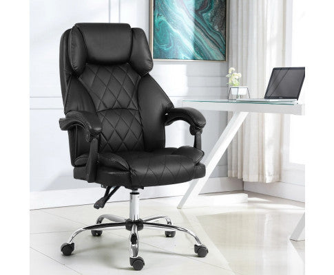 Executive Mogly Leatherette Office Computer Chair - Black