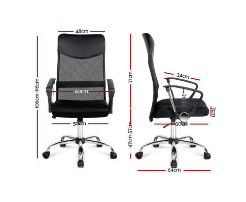 CARRIBEAN HIGH BACK OFFICE EXECUTIVE CHAIR - BLACK