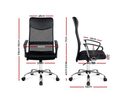 CARRIBEAN HIGH BACK OFFICE EXECUTIVE CHAIR - BLACK