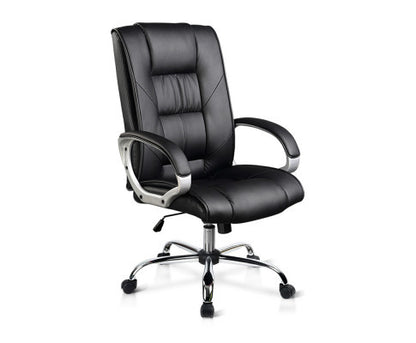MELIONE PU LEATHER EXECUTIVE OFFICE CHAIR - BLACK