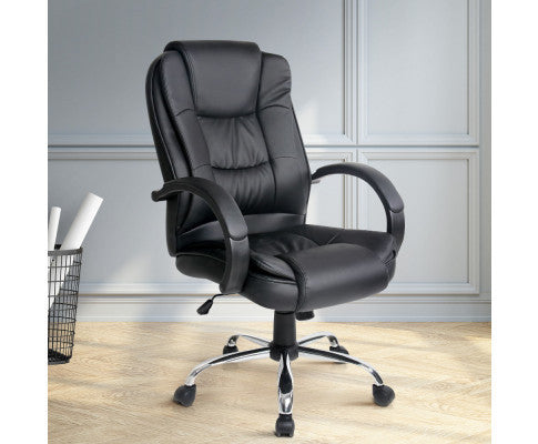 Arcelli Leatherette Executive Office Chair - Black