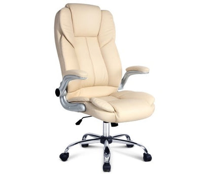 HERO LEATHERETTE EXECUTIVE OFFICE CHAIR (MODEL:9314) - BEIGE