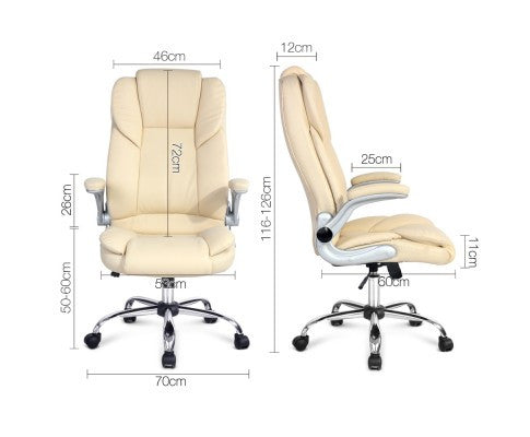 HERO LEATHERETTE EXECUTIVE OFFICE CHAIR (MODEL:9314) - BEIGE