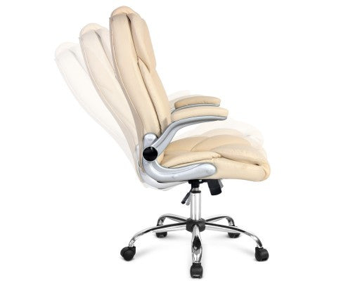 HERO LEATHERETTE EXECUTIVE OFFICE CHAIR (MODEL:9314) - BEIGE