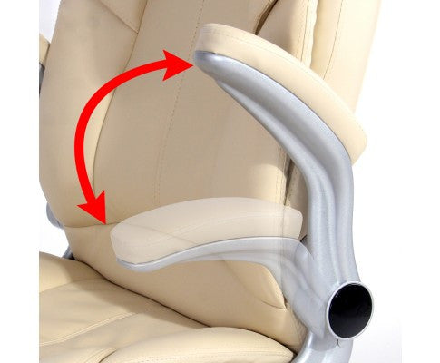 HERO LEATHERETTE EXECUTIVE OFFICE CHAIR (MODEL:9314) - BEIGE