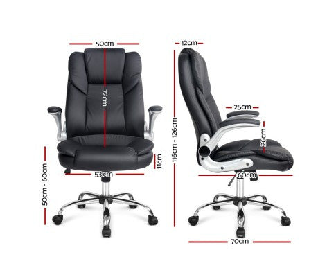 HERO LEATHERETTE EXECUTIVE OFFICE CHAIR (MODEL:9314) - BLACK