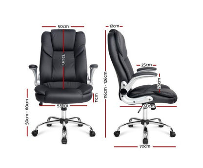 HERO LEATHERETTE EXECUTIVE OFFICE CHAIR (MODEL:9314) - BLACK