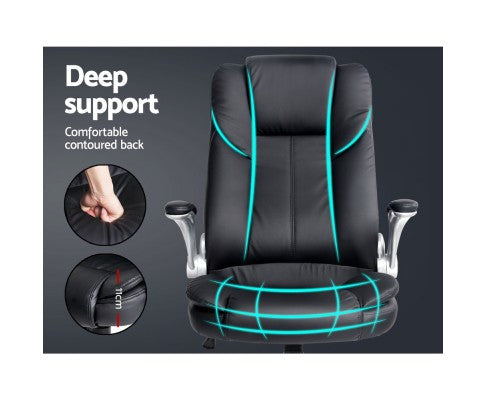 HERO LEATHERETTE EXECUTIVE OFFICE CHAIR (MODEL:9314) - BLACK