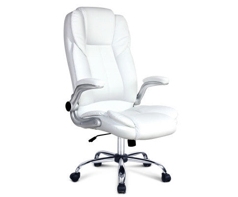 MELLIAN PU LEATHER EXECUTIVE OFFICE CHAIR - WHITE