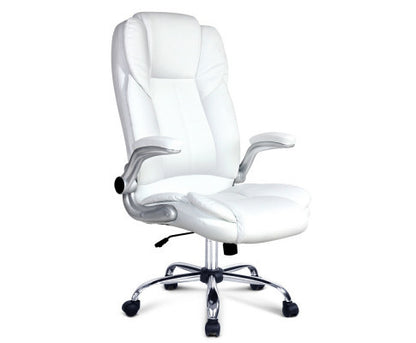 MELLIAN PU LEATHER EXECUTIVE OFFICE CHAIR - WHITE