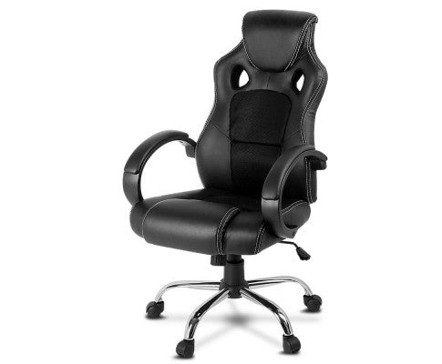 OTSANA EXECUTIVE LEATHERETTE RACING STYLE OFFICE CHAIR - BLACK