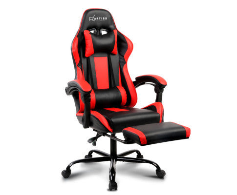 ALARICK OFFICE COMPUTER  RACER GAMING CHAIR - BLACK & RED