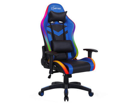TEARNEY OFFICE COMPUTER CHAIR WITH LED LIGHTS - BLACK & BLUE