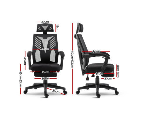 CORVINA RECLINING OFFICE COMPUTER  CHAIR  - BLACK