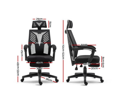 CORVINA RECLINING OFFICE COMPUTER  CHAIR  - BLACK