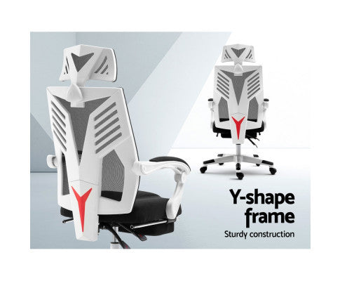 CORVINA RECLINING OFFICE COMPUTER  CHAIR  - BLACK & WHITE