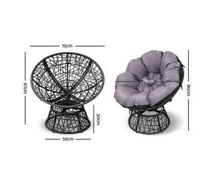 GARDON PAPASAN OUTDOOR / INDOOR  CHAIR - GREY