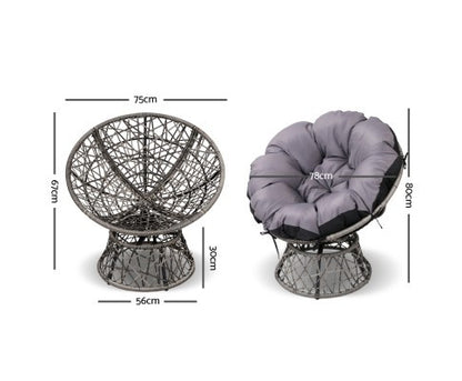 GARDON PAPASAN OUTDOOR / INDOOR  CHAIR - GREY