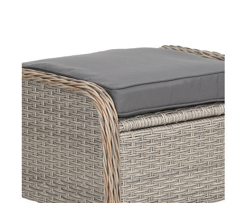 ALMIRA 5 PIECE OUTDOOR SUN LOUNGE SETTING - GREY