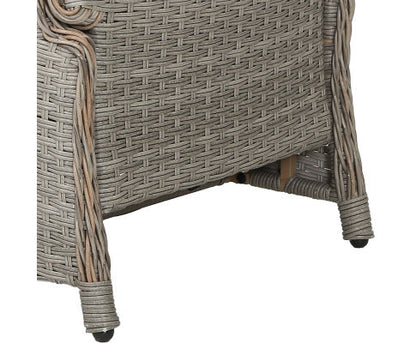 ALMIRA (SET OF 2) OUTDOOR RECLINER SUN LOUNGE CHAIR - GREY