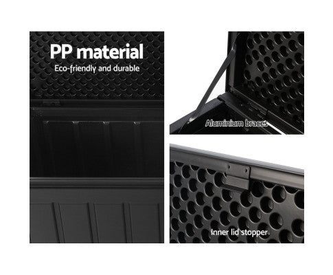 WINSLET OUTDOOR/INDOOR STORAGE BOX BENCH - BLACK