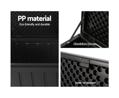 WINSLET OUTDOOR/INDOOR STORAGE BOX BENCH - BLACK