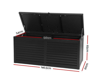 MAGNOLIA INDOOR/ OUTDOOR STORAGE BOX BENCH - BLACK