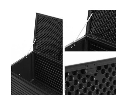MAGNOLIA INDOOR/ OUTDOOR STORAGE BOX BENCH - BLACK