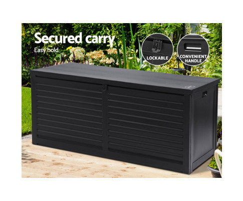 MAGNOLIA INDOOR/ OUTDOOR STORAGE BOX BENCH - BLACK