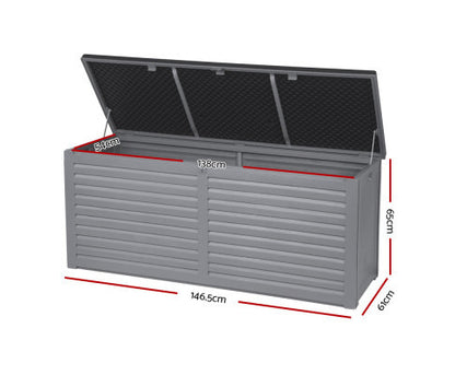 MAGNOLIA INDOOR/ OUTDOOR STORAGE BOX BENCH - DARK GREY